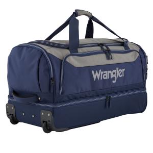 Wrangler 30" Drop-Bottom Rolling Duffel - Navy