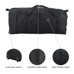 Protege 32" Black Compact Rolling Duffel Bag