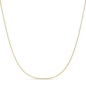 Amazon Essentials 14K Gold Over Sterling Silver Thin 0.8mm Box Chain Necklace 18", Yellow 14K Gold (previously Amazon Collection)