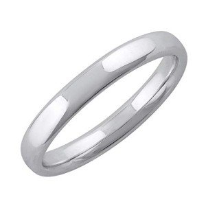 950 Platinum 3.2 mm Plain Wedding Band (Ring Size 6)