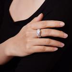 Sterling Silver Three Stone Cubic Zirconia Ring