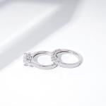 Sterling Silver Three Stone Cubic Zirconia Ring