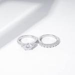 Sterling Silver Three Stone Cubic Zirconia Ring