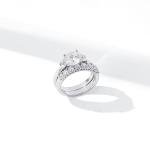 Sterling Silver Three Stone Cubic Zirconia Ring