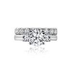 Sterling Silver Three Stone Cubic Zirconia Ring