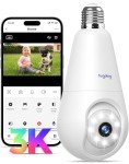 Hugolog 5MP Wireless Light Bulb Security Camera