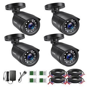 ZOSI 1080P 4-Pack Weatherproof Security Cameras