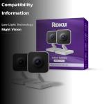 Roku Indoor Security Camera 2-Pack with Night Vision