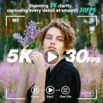 5K Digital Camera with 6X Zoom & Autofocus