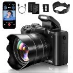 88MP 8K Digital Camera with Dual-Lens & 16X Zoom