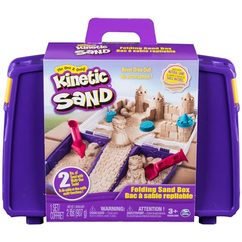 Kinetic Sand Play Box with Molds and Tools