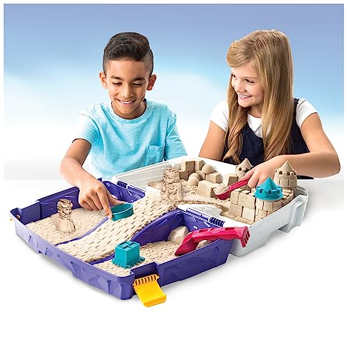 Kinetic Sand Play Box with Molds and Tools