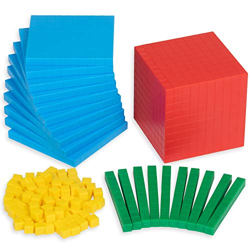 edxeducation Plastic Base Ten Set - 121 Pcs - Math Learning Tools