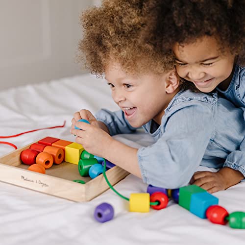 Melissa & Doug Wooden Lacing Beads Educational Toy