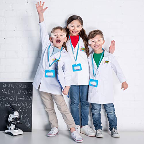 Kids Scientist Lab Coat Costume Set - Goggles & ID