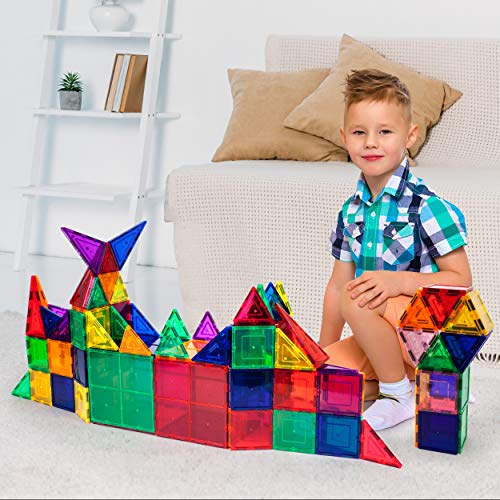 PicassoTiles 100pc Clear Magnetic Building Set - Inspiring Creativity