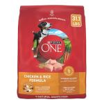 Purina ONE Chicken & Rice Dry Dog Food 31.1 lb