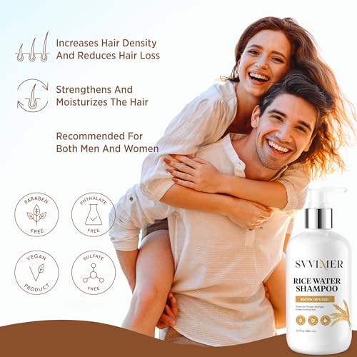 Svvimer Hair Growth Shampoo: Rice Water + Rosemary