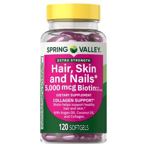 Spring Valley Hair, Skin & Nails Softgels, 120 Count