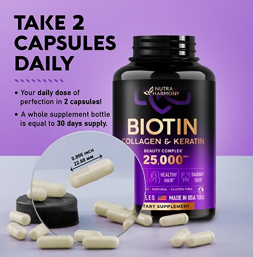 Biotin, Collagen & Keratin Hair Growth Support Capsules