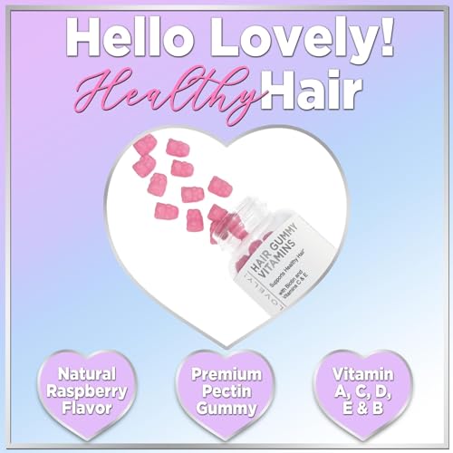 Hair Growth Gummies with Biotin & Vitamins - 60 Count