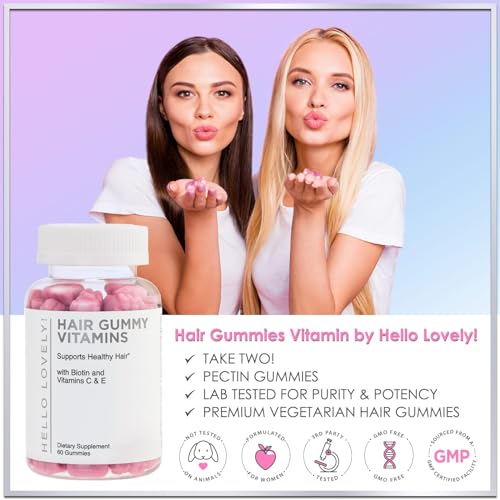 Hair Growth Gummies with Biotin & Vitamins - 60 Count