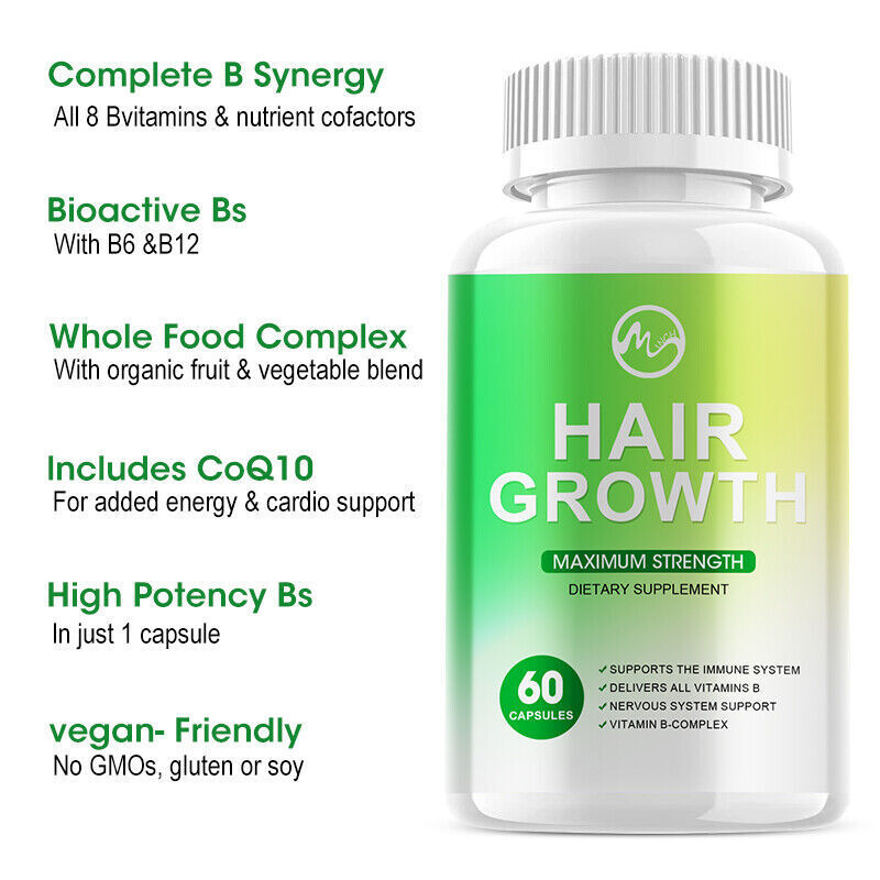 Hair Growth Vitamins for Men & Women - 60 Caps