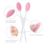 4-Pack Double-Sided Silicone Lip and Face Brushes