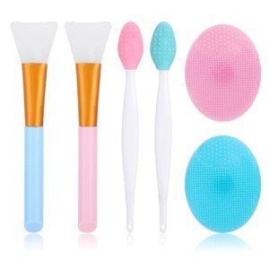 6-Piece Silicone Face Scrubber Set for All Skin Types