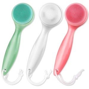 3-Pack Silicone Facial Cleansing Brushes for Skincare