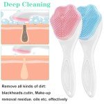 2 Pack Silicone Face Scrubber for Cleansing Skin