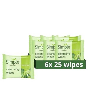Simple Kind to Skin Biodegradable Cleansing Face Wipes