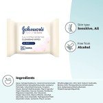 Johnson's Extra-Sensitive Makeup Removal Wipes - 25 Pack