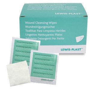 Lewis-Plast Alcohol-Free Antiseptic Wipes - Box of 100