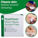 HypaClean Alcohol-Free Wound Cleansing Wipes, 100 Pack