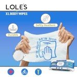 LOLE'S XL Cleansing Body Wipes for Adults