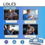 LOLE'S XL Cleansing Body Wipes for Adults