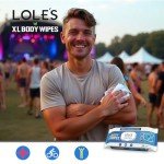 LOLE'S XL Cleansing Body Wipes for Adults