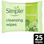 Simple Kind to Skin Biodegradable Cleansing Wipes, 25 Count