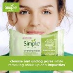 Simple Kind to Skin Biodegradable Cleansing Wipes, 25 Count