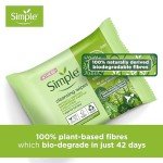 Simple Kind to Skin Biodegradable Cleansing Wipes, 25 Count