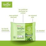 Simple Kind to Skin Biodegradable Cleansing Wipes, 25 Count