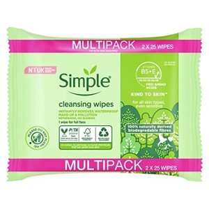 Biodegradable Cleansing Face Wipes - 50 Count