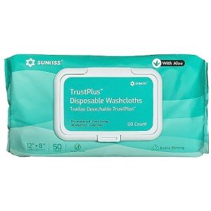 SUNKISS Extra Thick Aloe Body Cleaning Wipes 50ct