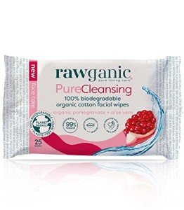 RAWGANIC Anti-Aging Facial Wipes with Pomegranate & Aloe
