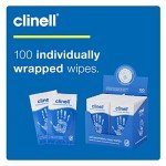Clinell Antimicrobial Hand Wipes - Travel Pack of 100
