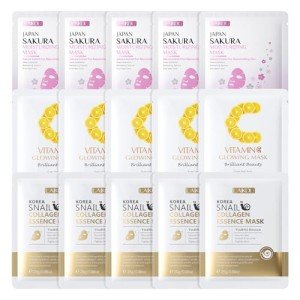LAIKOU 15-Pack Revitalizing Face Mask Set