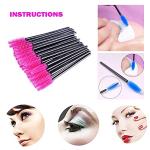 50 Disposable Eyelash Brushes and Applicators Set