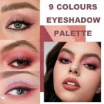 Pigmented Pink & Brown Eyeshadow Palette - 9 Shades