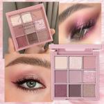 Pigmented Pink & Brown Eyeshadow Palette - 9 Shades
